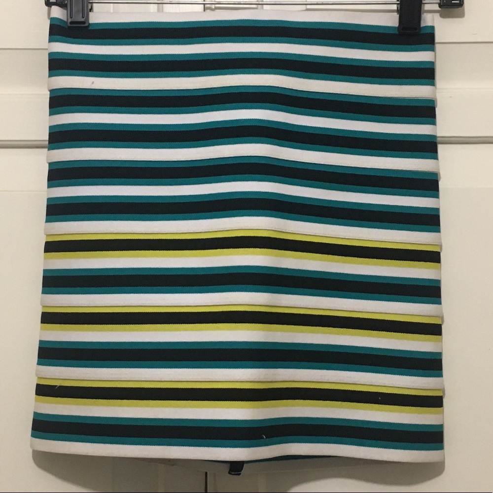 Green, Yellow and White Bondage-type Skirt